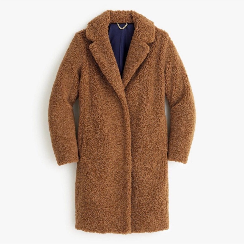 J crew Teddy Sherpa long coat